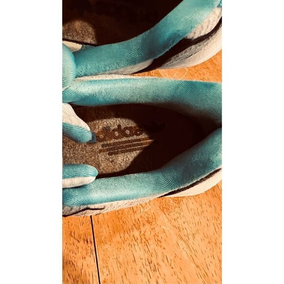 Adidas ZX 22 Boost White Plus Blue Gold Mens Sneakers SZ 8.5 - Picture 14 of 15